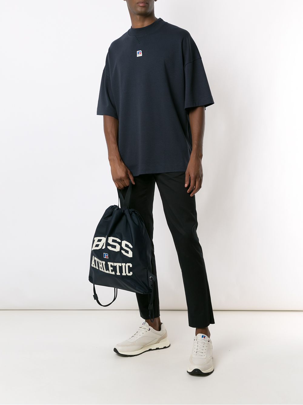 BOSS x Russell Athletic Logo Patch T-shirt - Farfetch