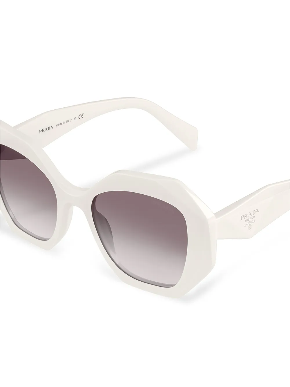Prada Eyewear Zonnebril met oversized montuur Grijs