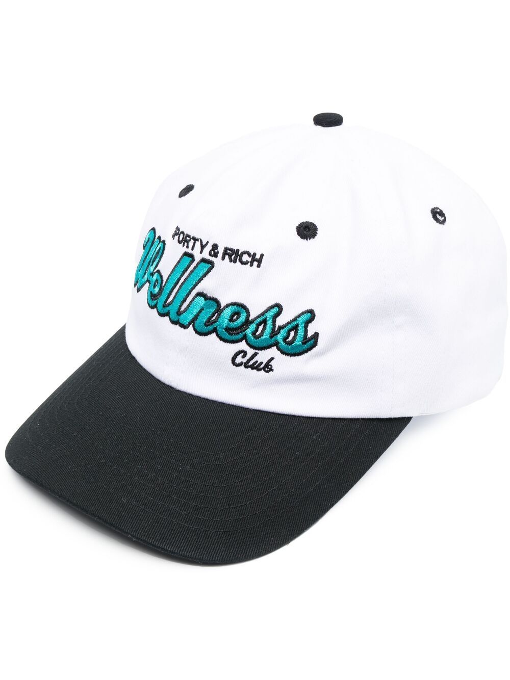 Sporty And Rich Embroidered Logo Baseball Cap In White