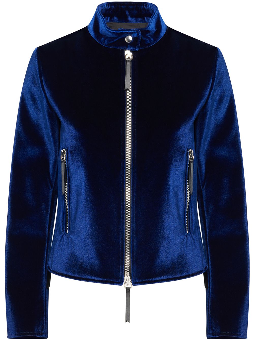 velvet zip-up jacket