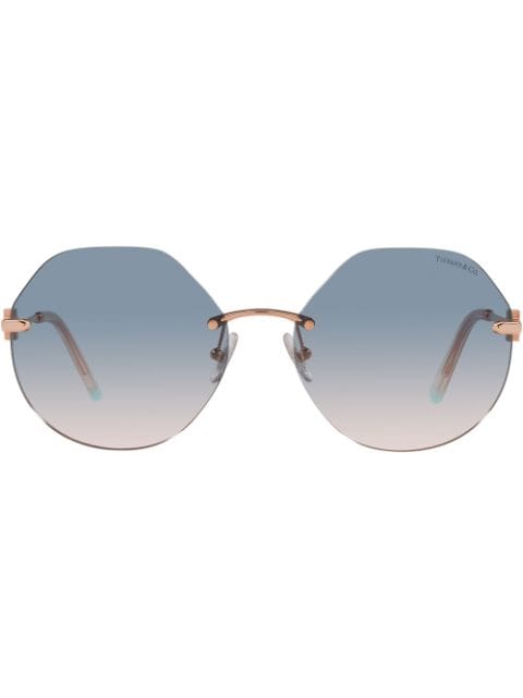 Tiffany & Co Eyewear rimless gradient round sunglasses