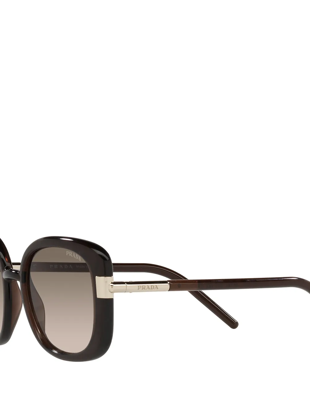 Prada Oversize-frame Tinted Sunglasses In Brown
