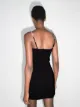 AREA crystal-strap minidress