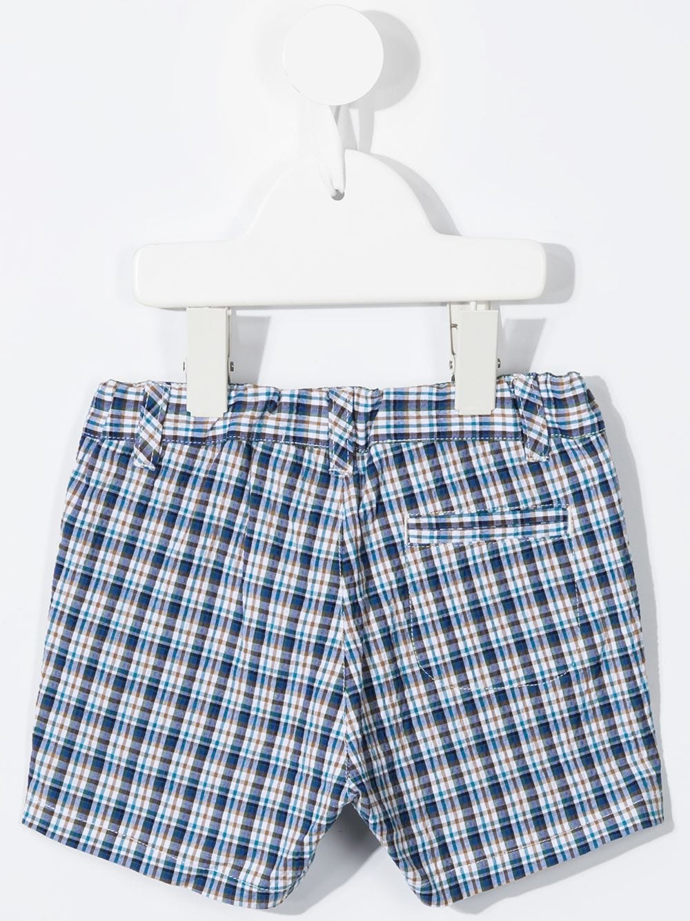 Shop Bonpoint Plaid Check Stretch-cotton Shorts In 彩色