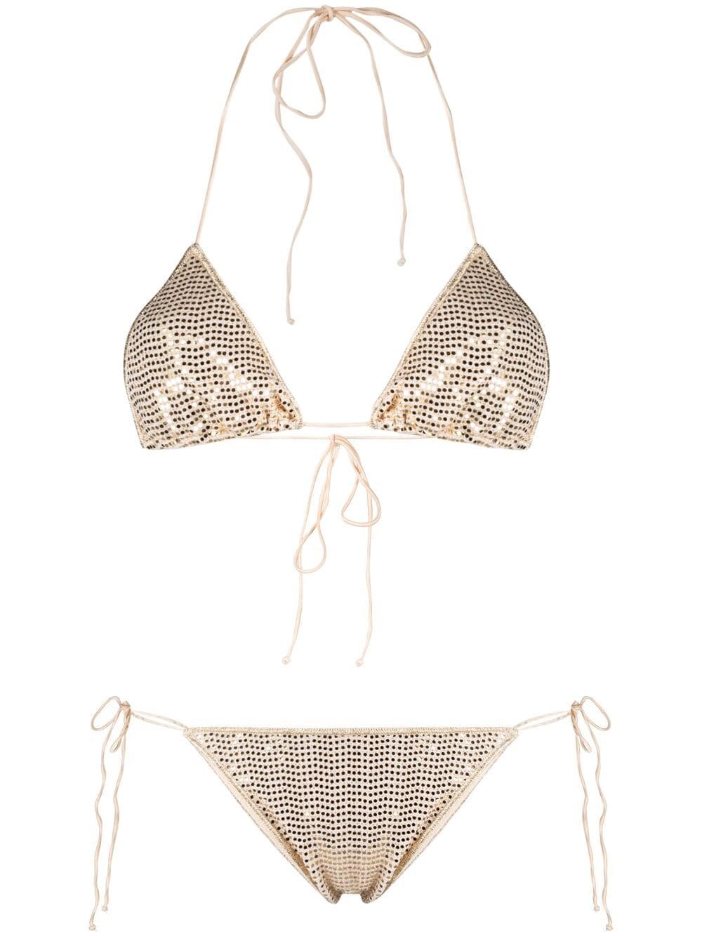 

Oséree sequin-embellished bikini - Gold