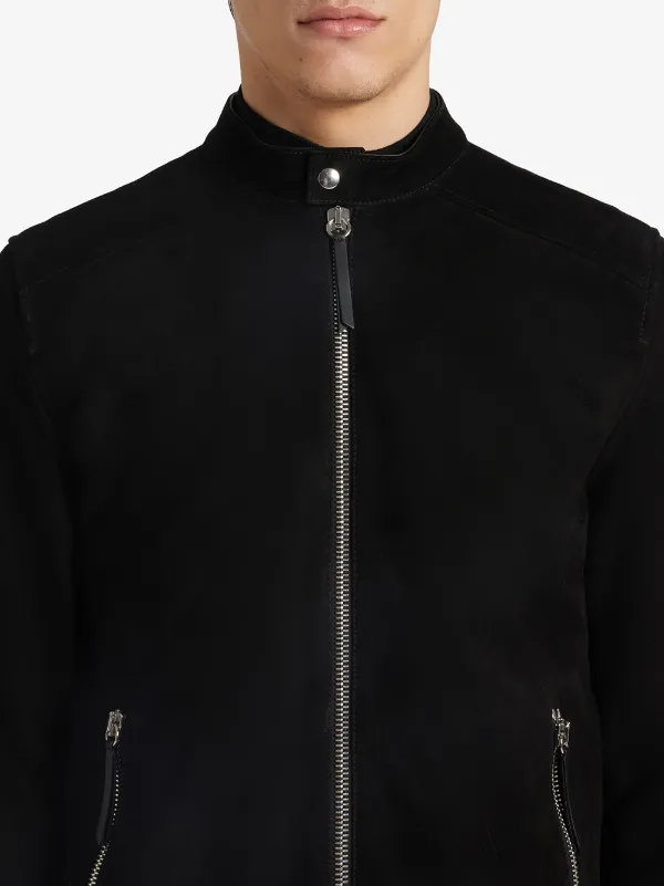 suede zip up jacket