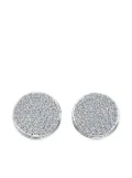 ALINKA 18kt white gold BLACK CAVIAR white diamond studs - Silver