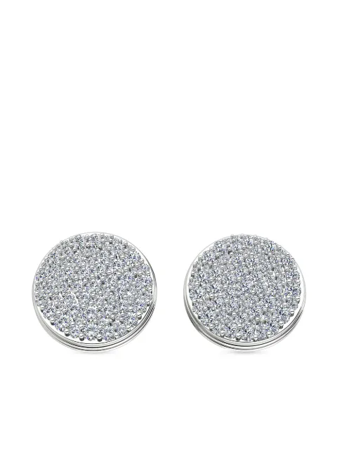 ALINKA 18kt white gold BLACK CAVIAR white diamond studs
