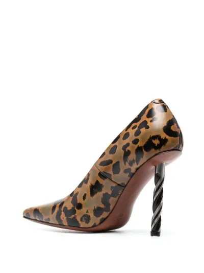 leopard calf hair pumps