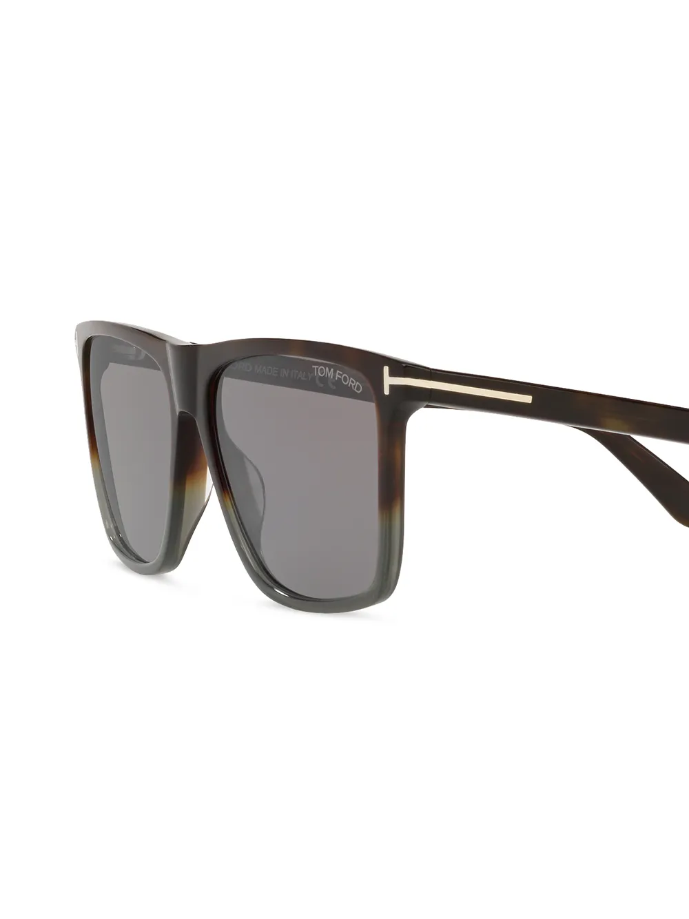 Shop Tom Ford Ft0832 Rectangular Sunglasses In Braun