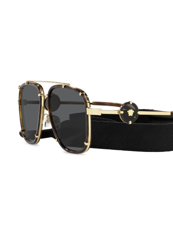 plaque Pilot Sunglasses - Versace Eyewear medusa - Sunglasses OAKLEY Plazma  0OO9019 Matte Retina Burn - WakeorthoShops