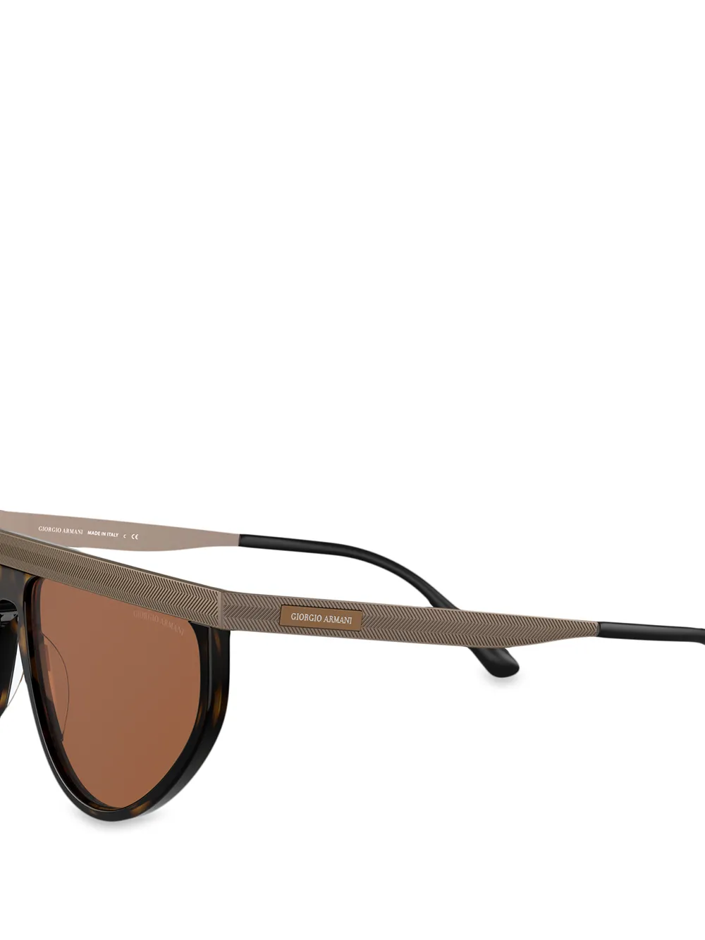 Giorgio Armani Round Frame Sunglasses In Brown