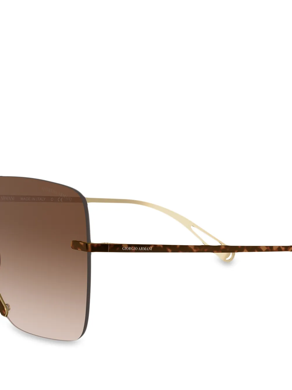 Giorgio Armani Oversized-frame Sunglasses In Brown