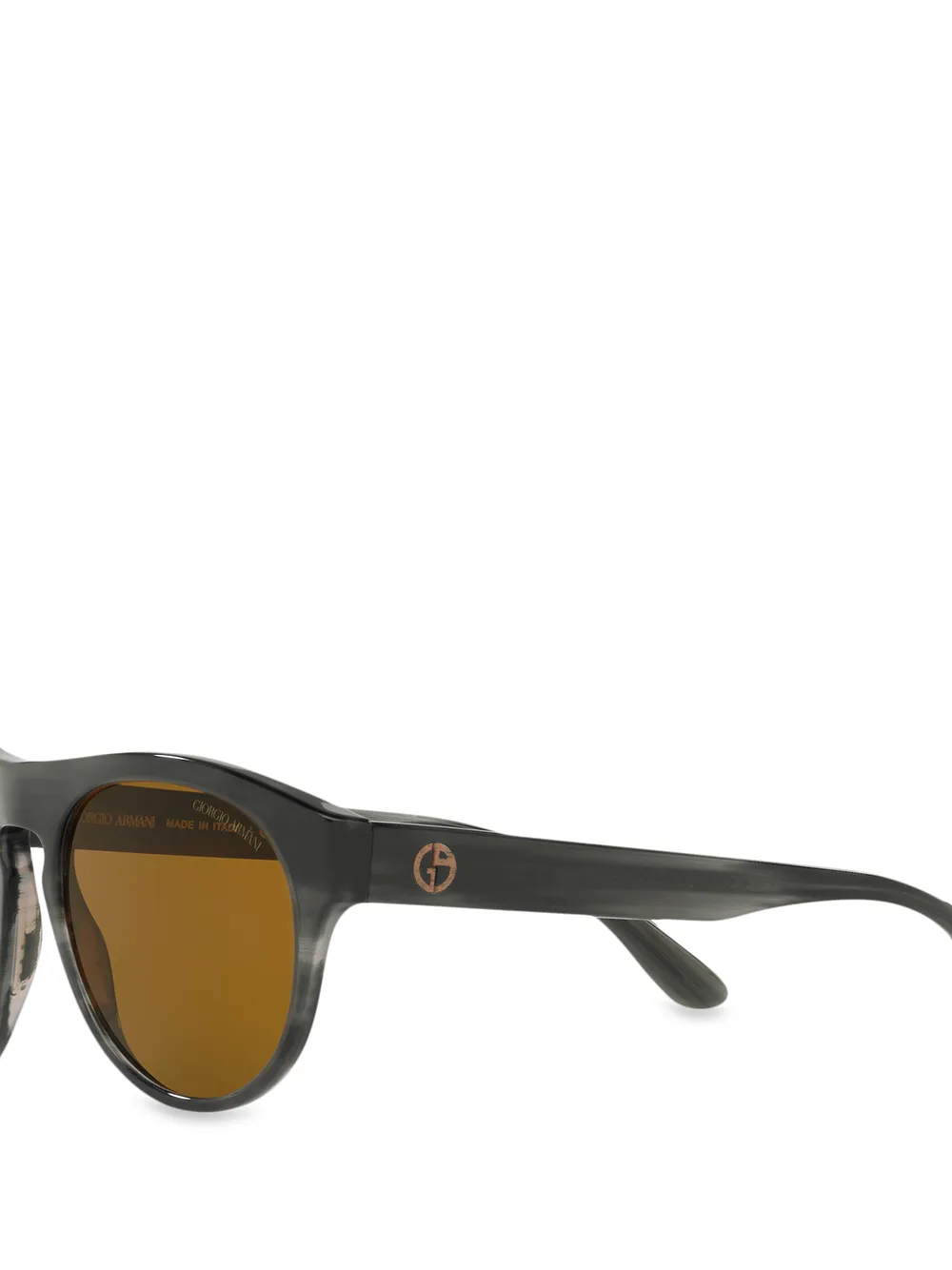 Giorgio Armani Zonnebril met rond montuur Grijs
