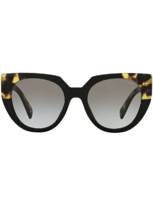 Prada Eyewear トータスシェル サングラス | ブラック | FARFETCH JP