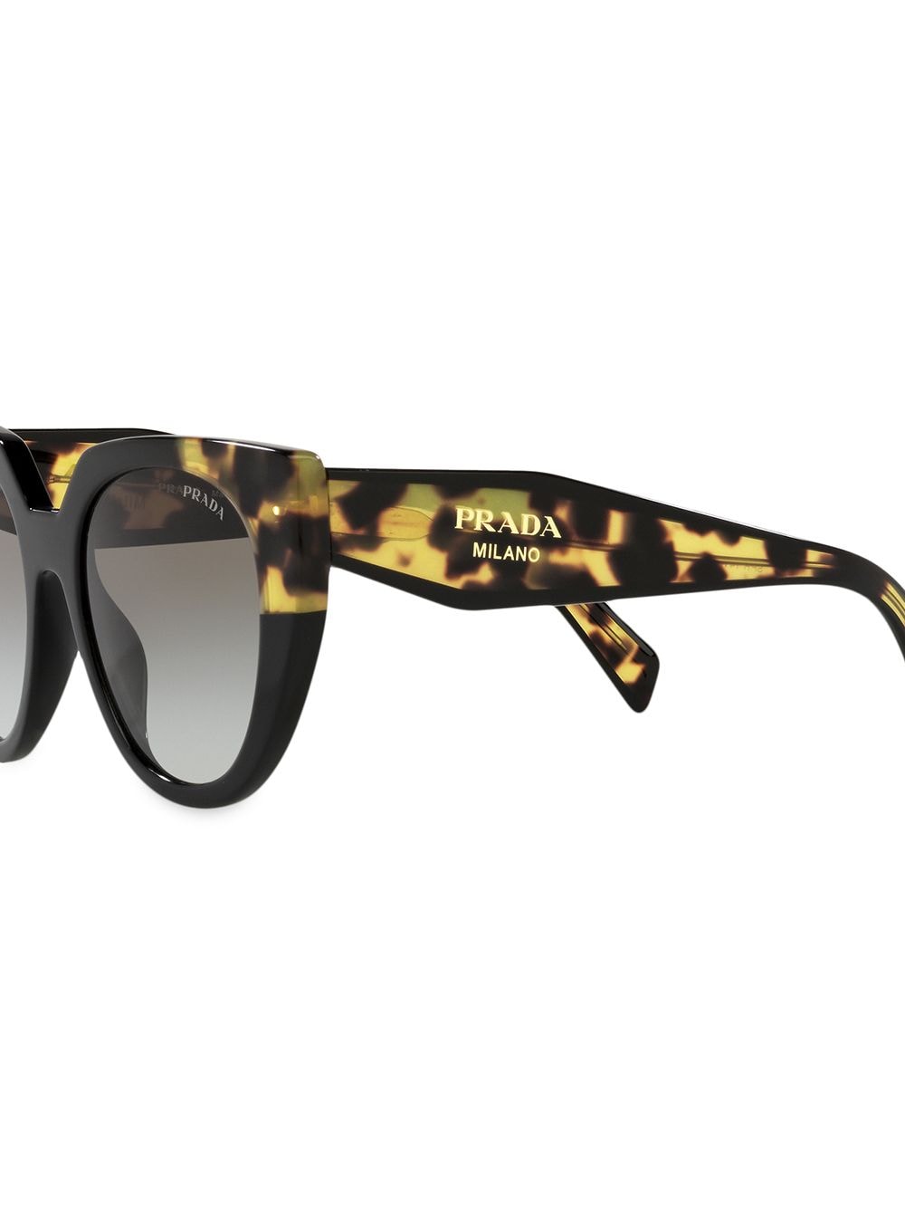 Shop Prada Cat-eye Tortoiseshell-effect Sunglasses In Schwarz