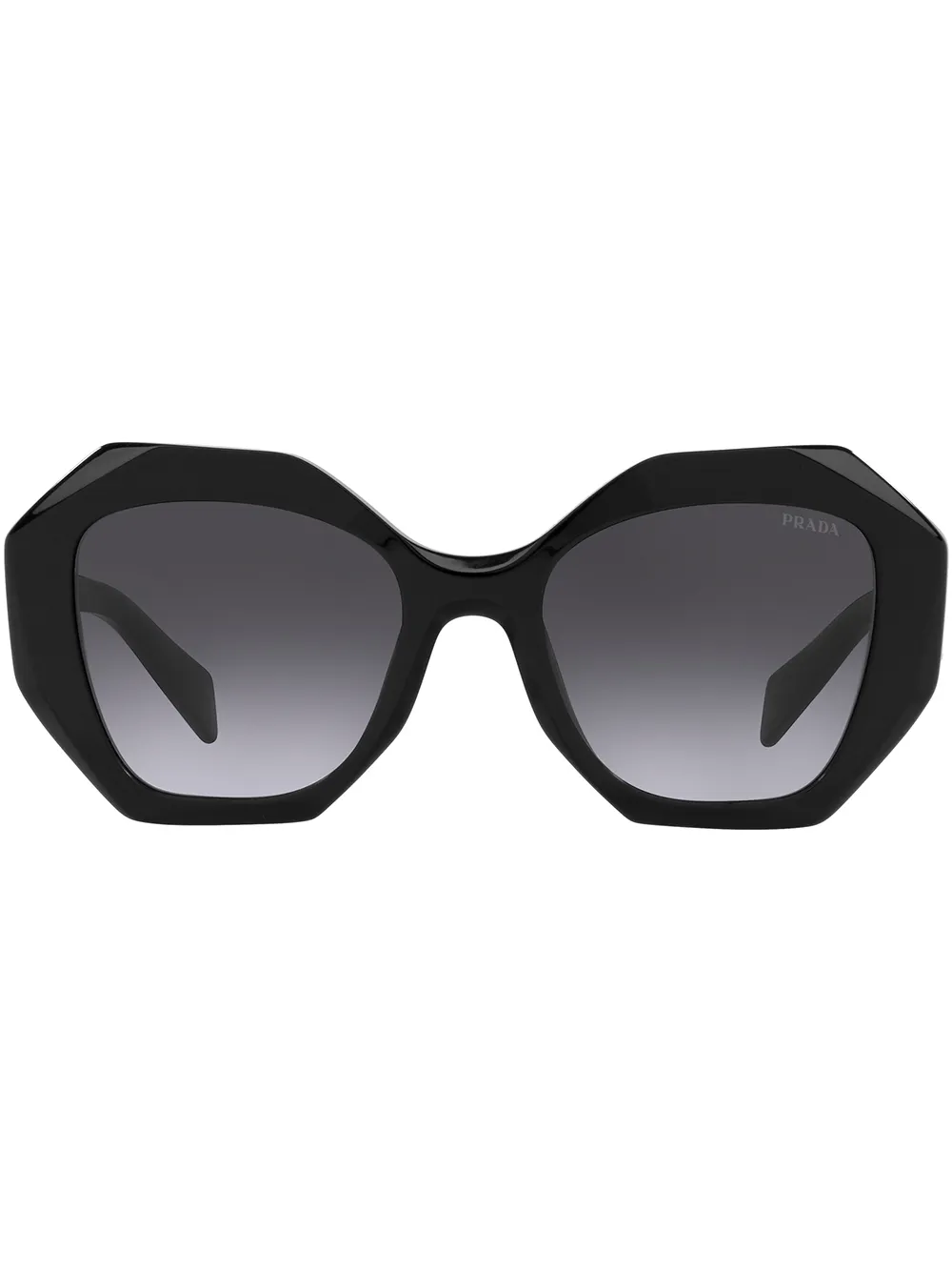 Shop Prada Oversize-frame Gradient Sunglasses In Schwarz