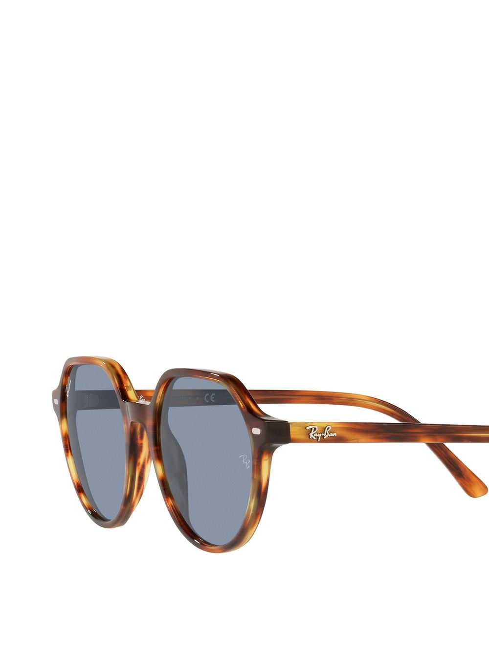 Shop Ray Ban Thalia Round-frame Sunglasses In Brown