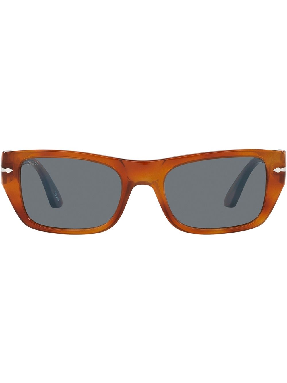 Shop Persol Tortoiseshell Rectangular-frame Sunglasses In Brown