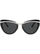 Image 1 of Prada Eyewear stripe-detail cat-eye sunglasses
