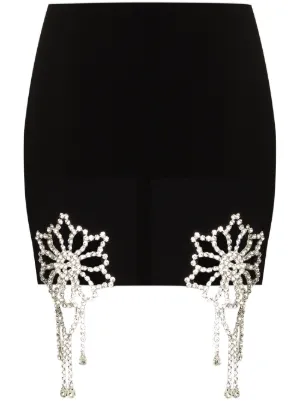 AREA  AREA CRYSTAL CROCHET CUTOUT SKRT MNI 