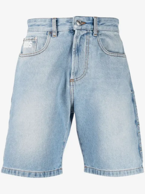GCDS shorts de mezclilla con parche del logo