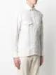 Barba camisa de lino con cuello de pico