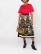 Image 2 of Versace Jeans Couture baroque pattern-print midi skirt