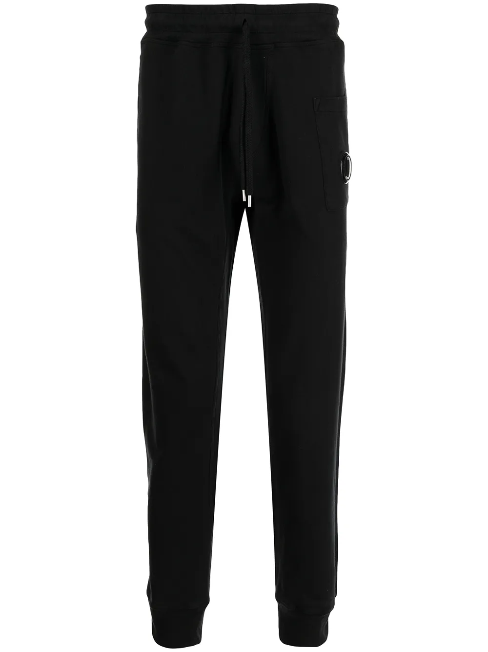 

C.P. Company logo-patch slim fit joggers - Black