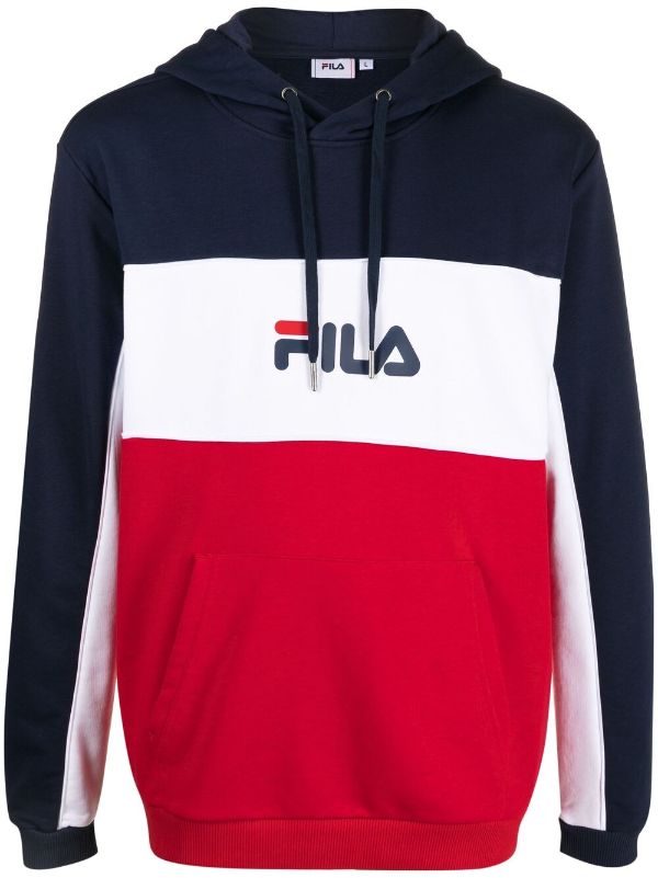 fila men's logo fleece hoodie