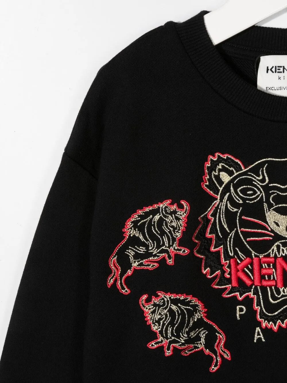 фото Kenzo kids толстовка с длинными рукавами и вышитым логотипом