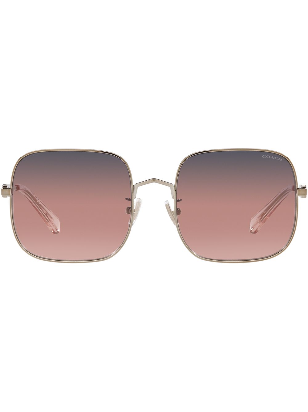 Coach Oversized-frame Sunglasses In Navy Pink Peach Gradient