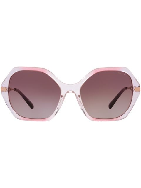 Coach sculpted hexagon-frame sunglasses