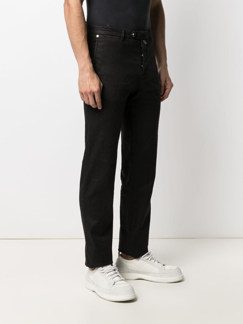 Shop Kiton Skinny-cut Jeans In Black