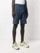 Stone Island logo-patch cotton track shorts