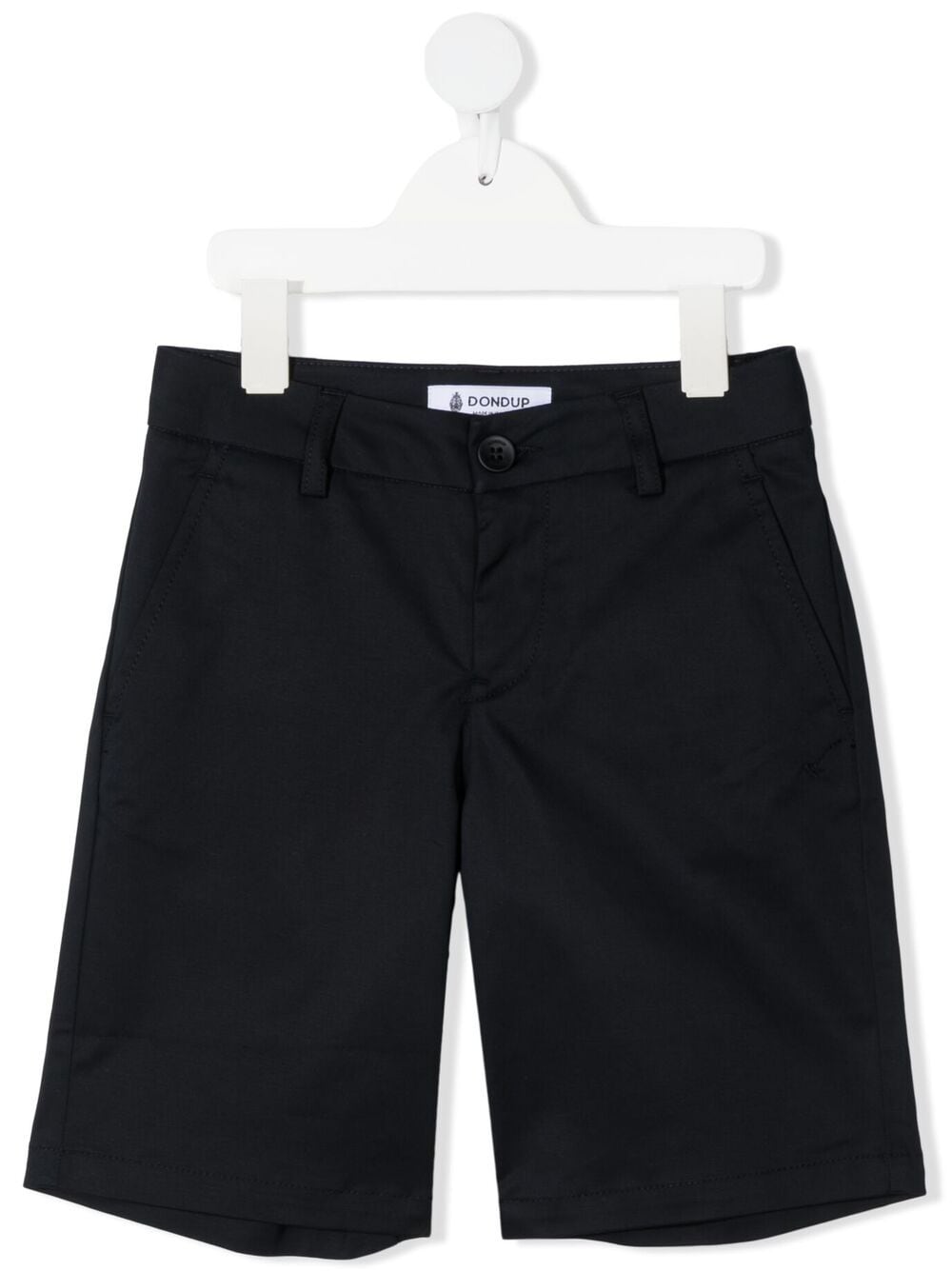 Dondup Kids' Mid-rise Straight Shorts In Blue