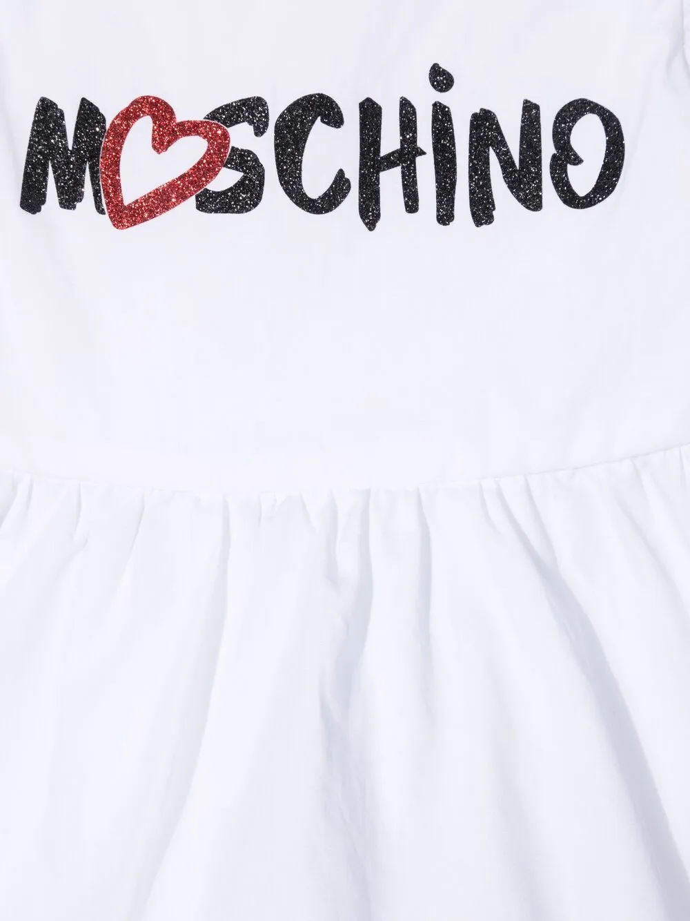 фото Moschino kids платье с оборками и логотипом