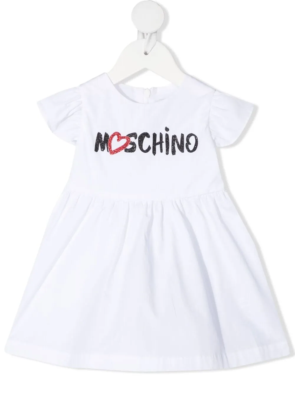 фото Moschino kids платье с оборками и логотипом