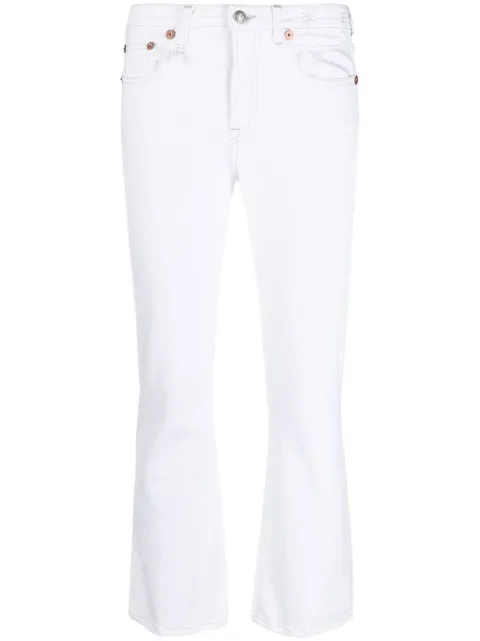 R13 flared cropped jeans