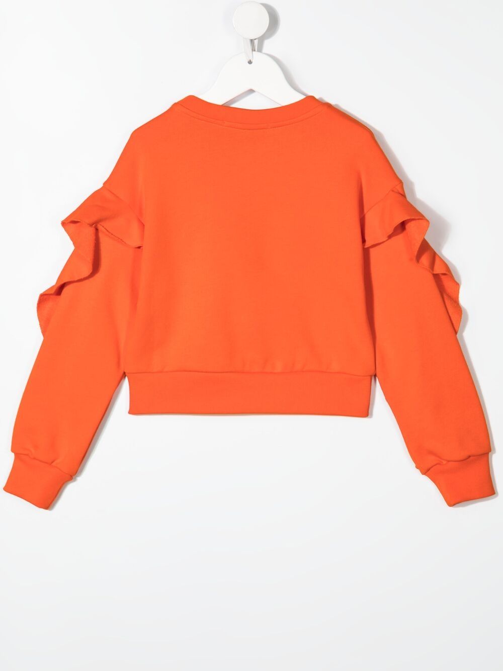 фото Alberta ferretti kids ruffle-sleeve logo-print sweatshirt