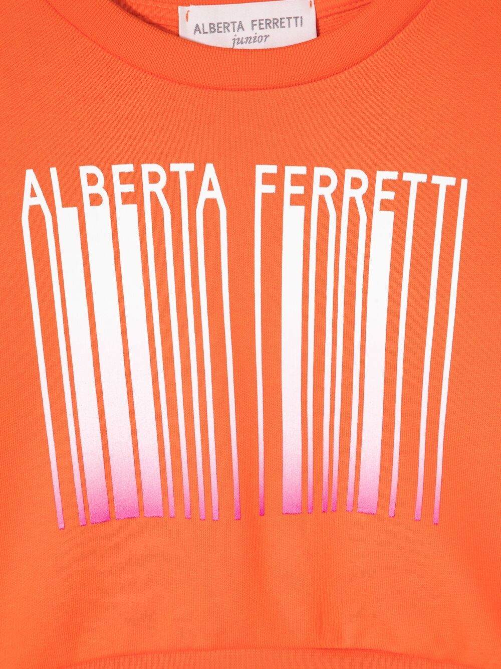 фото Alberta ferretti kids ruffle-sleeve logo-print sweatshirt