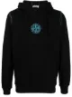 Image 1 of Stone Island embroidered-logo cotton hoodie