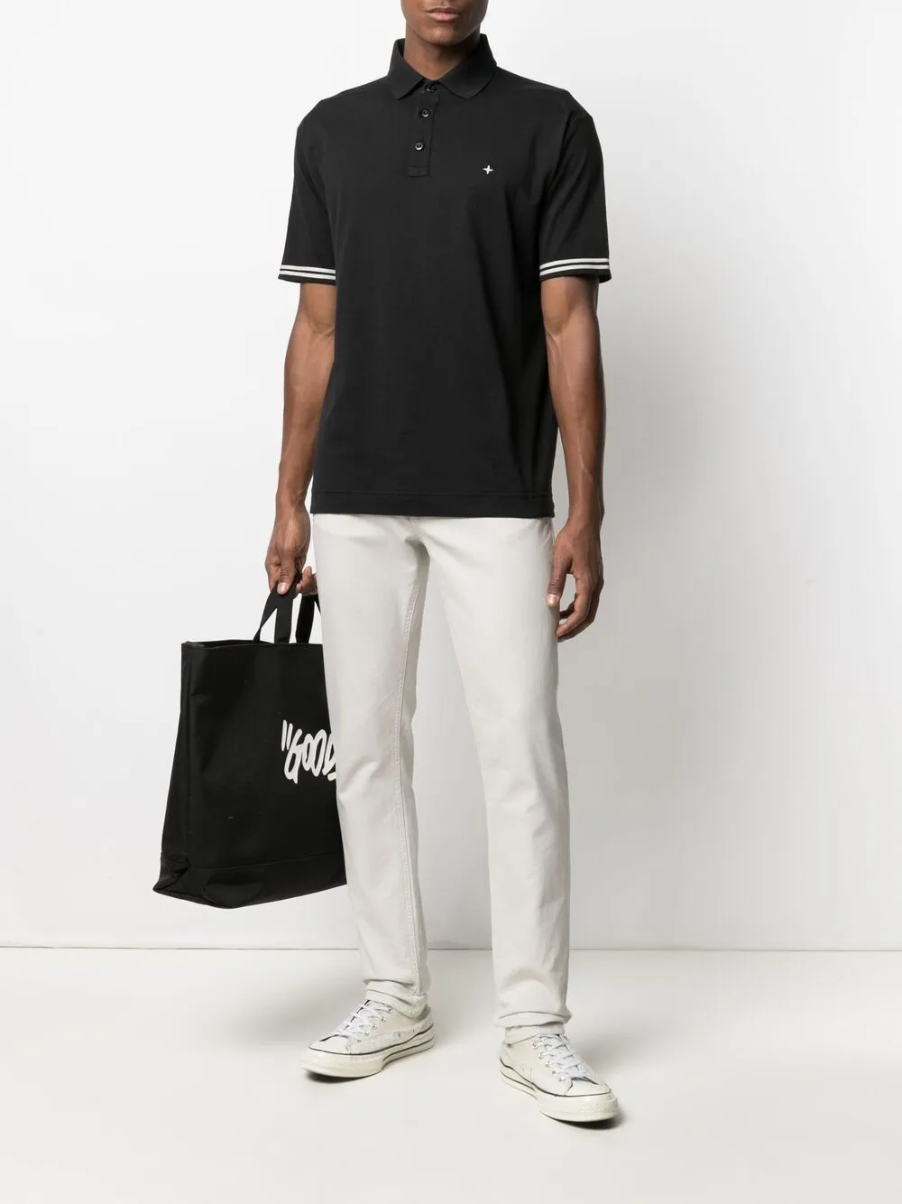 фото Stone island рубашка поло с нашивкой-логотипом
