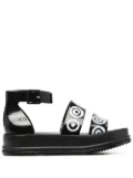 10 CORSO COMO logo print chunky sandals - Black