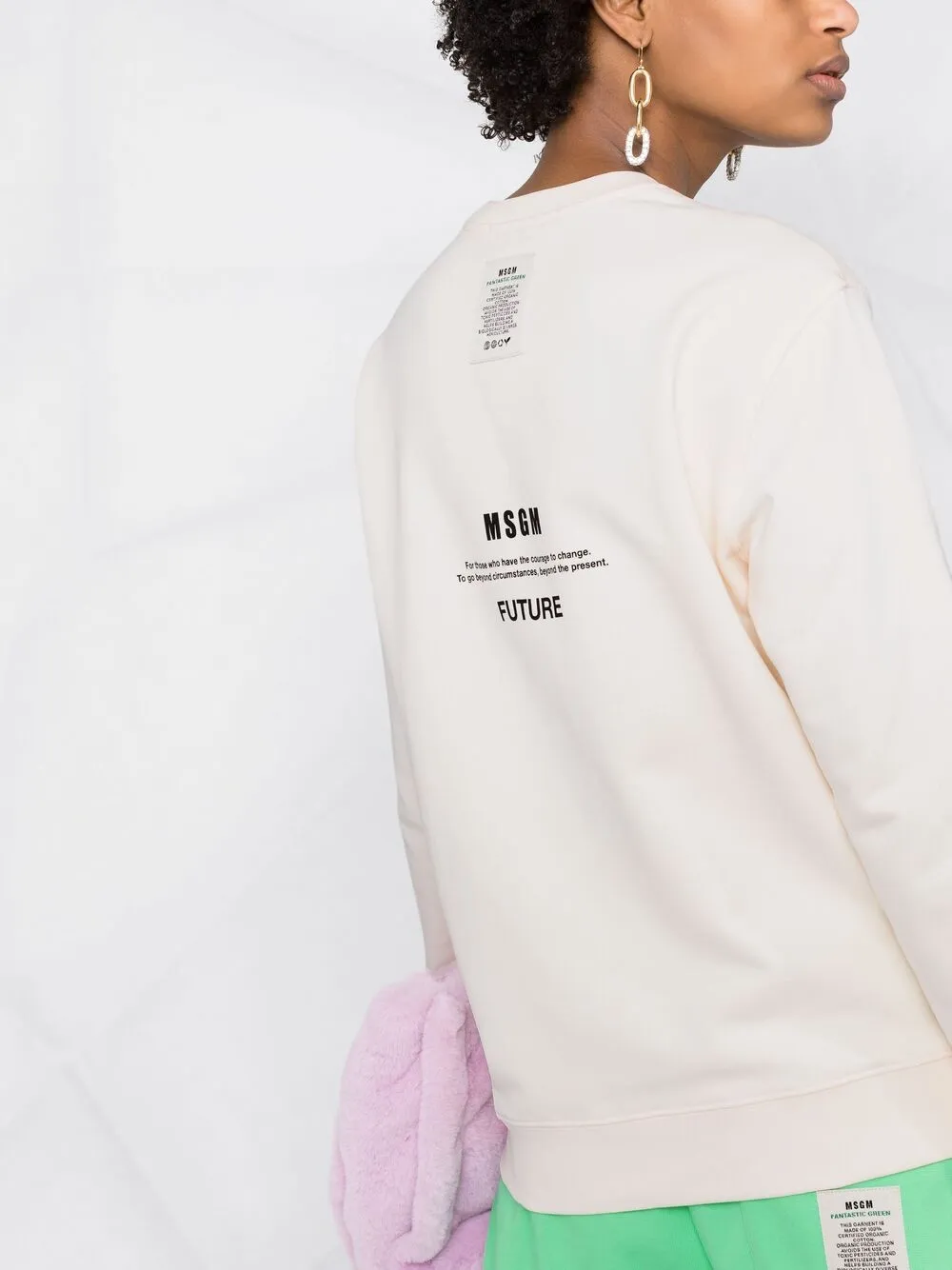 фото Msgm толстовка fantastic green с принтом