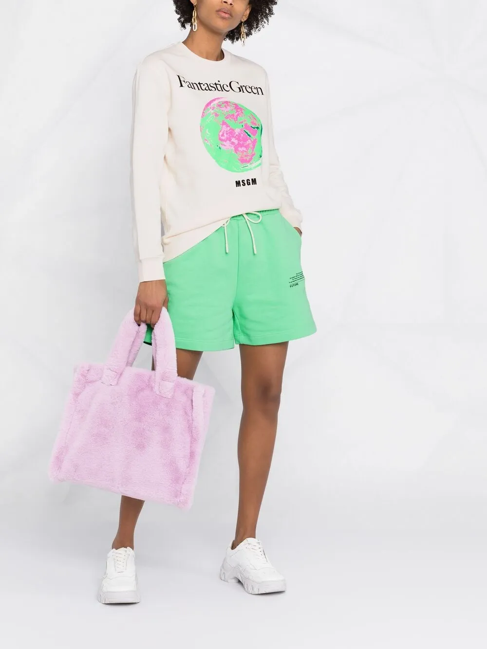 фото Msgm толстовка fantastic green с принтом
