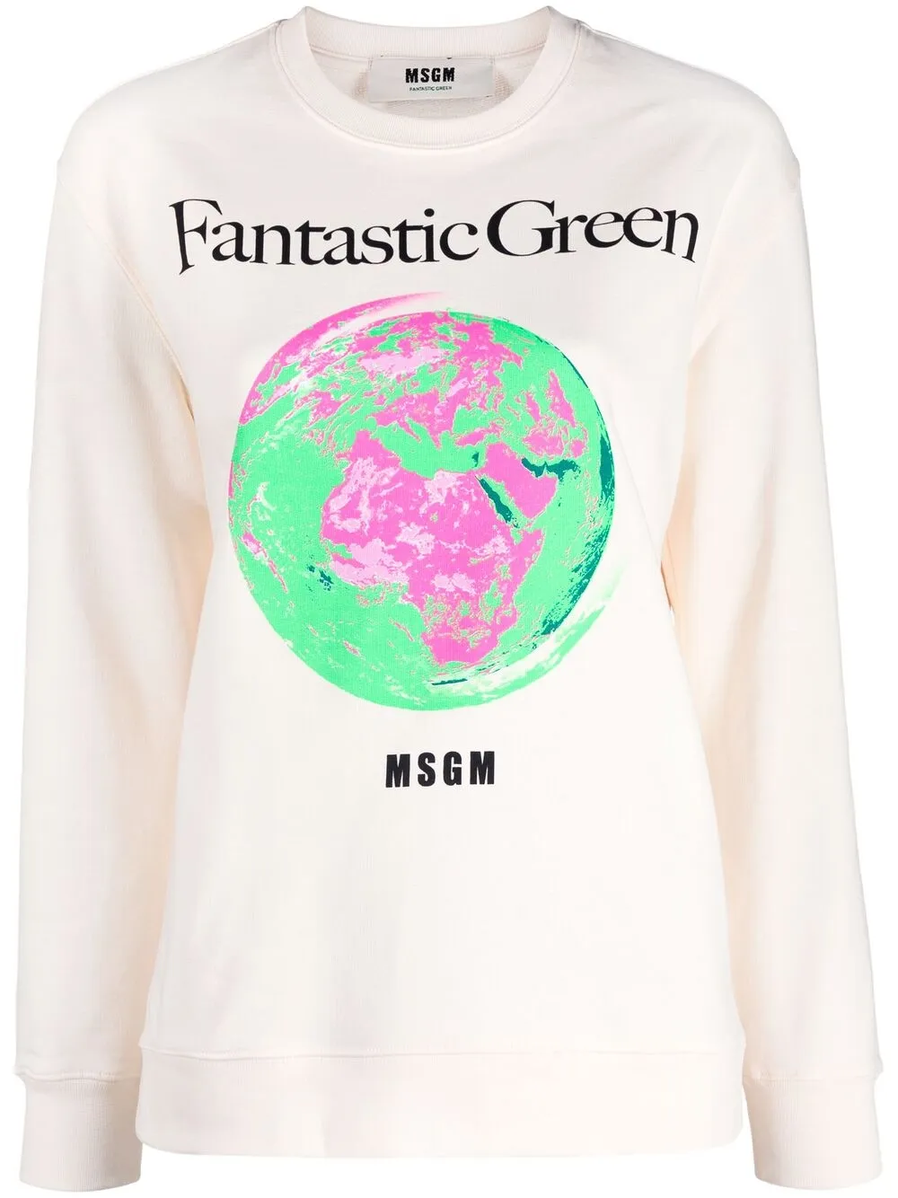фото Msgm толстовка fantastic green с принтом