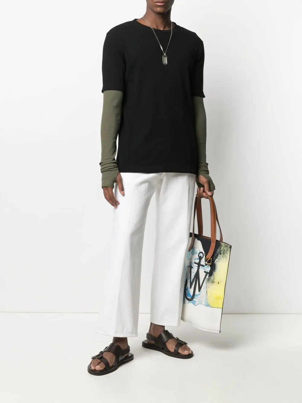 фото Jil sander многослойная футболка с длинными рукавами