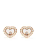 Chopard 18kt rose gold Happy Diamonds Icons diamond stud earrings - Pink