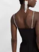 AREA embellished bodice mini dress